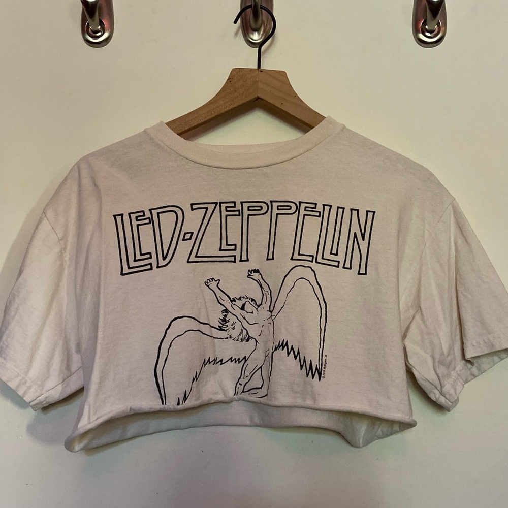 Led Zeppelin Graphic Tee Crop Top